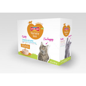 Smølke Soft Paté Variety Box Kombipackung Katzenfutter 16 x 80 g 16 x 80 g von Smolke