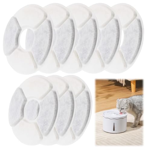 8pcs Ersetzt Aktivkohle Filter Für Katze Wasser Trinken Brunnen Ersatz Filter, Kompatibel 12,7 cm Durchmesser, Hundetrinkbrunnen, Filterelemente für Runde Brunnen, Wasserreinigung und Frische 8pcs Ersetzt Aktivkohle Filter Für Katze Wasser Trinken Brunnen Ersatz Filter, Kompatibel 12,7 cm Durchmesser, Hundetrinkbrunnen, Filterelemente für Runde Brunnen, Wasserreinigung und Frische von Smomend