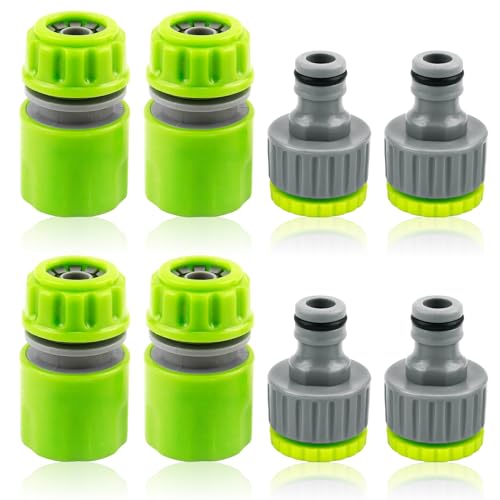 Smomend 8 Stück Wasserhahn Anschluss, 4 Stück 3/4 Zoll Schlauchanschluss Hahnverbinder, 4 Stück Schlauchanschluss 1/2 Zoll Kupplung, Schnellkupplungen für Gartenbewässerung und Wasseranschlüsse Smomend 8 Stück Wasserhahn Anschluss, 4 Stück 3/4 Zoll Schlauchanschluss Hahnverbinder, 4 Stück Schlauchanschluss 1/2 Zoll Kupplung, Schnellkupplungen für Gartenbewässerung und Wasseranschlüsse von Smomend