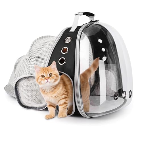 Smoochie Bubble Katzen-/Hundetragetasche (schwarz, erweiterbar) von Smoochie