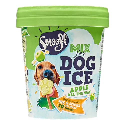 Smoofl Hundeeis, Premium Hundesnacks: EIS Fuer Hunde als Snack und zur Abkuehlung im Sommer und als gesunde Hundeleckerli mit erfrischender Wirkung, Hundeeis mit Apfel Geschmack von Smoofl