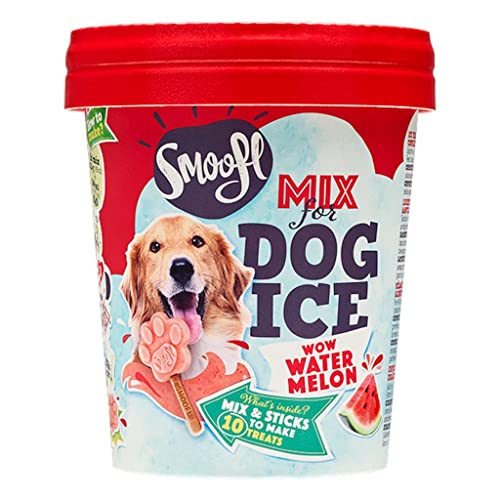 Smoofl Hundeeis, Premium Hundesnacks: EIS Fuer Hunde als Snack und zur Abkuehlung im Sommer und als gesunde Hundeleckerli mit erfrischender Wirkung, Hundeeis Sorte Wassermelone von Smoofl