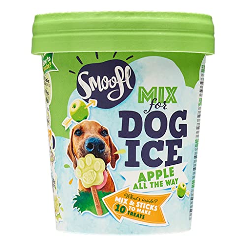 Smoofl Hundeeis, Premium Hundesnacks: EIS Fuer Hunde als Snack und zur Abkuehlung im Sommer und als gesunde Hundeleckerli mit erfrischender Wirkung, Hundeeis mit Apfel Geschmack von Smoofl