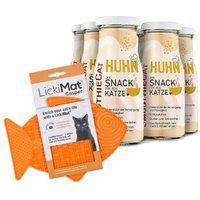 SmoothieCat Huhn 6x 150 ml + Lickimat Orange von SmoothieCat