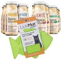 SmoothieCat Mix + Lickimat Grün 12x150 g von SmoothieCat