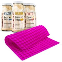 SmoothieCat Mix 6x 150 ml + Trixie Backmatte Pink von SmoothieCat