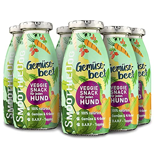 6erPack SmoothieDog Gemüsebeet - je 250ml SmoothieDog Hundesmoothie - vegetarischer Hundesnack für alle Hunde, mit hochwertigen Zutaten, vegan, Gluten- und zuckerfrei von SmoothieDog