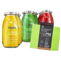 SmoothieDog Klassik + Lickimat Grün 12x250 g von SmoothieDog