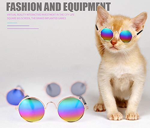 5PCS Hund Augen tragen Haustier Sonnenbrille Mehrfarbig für Katze Hund Haustier Produkte Fotos Requisiten Zubehör Heimtierbedarf Katze Brille Spielzeug von SMDARROY