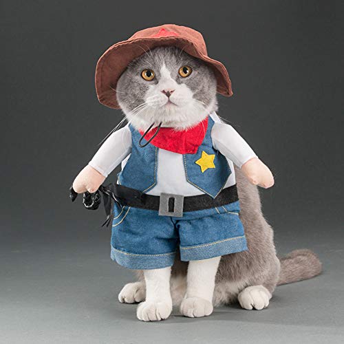 Sarekung Lustiger Cowboy-Jackenanzug, super süße Kostüme für kleine Hunde und Katzen von SMDARROY