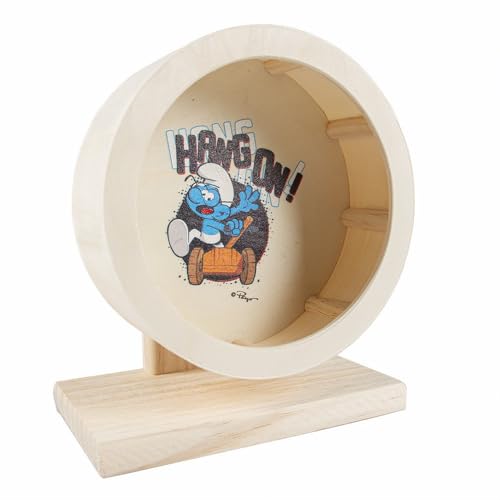 Smurfs duvoplus, Aktivitätsrad aus Holz, Schlumpfette, 29 cm, lustige Beschäftigung, fördert den natürlichen Nager-Instinkt, für kleine Nagetiere wie Degen und Ratten Smurfs duvoplus, Aktivitätsrad aus Holz, Schlumpfette, 29 cm, lustige Beschäftigung, fördert den natürlichen Nager-Instinkt, für kleine Nagetiere wie Degen und Ratten von Duvoplus