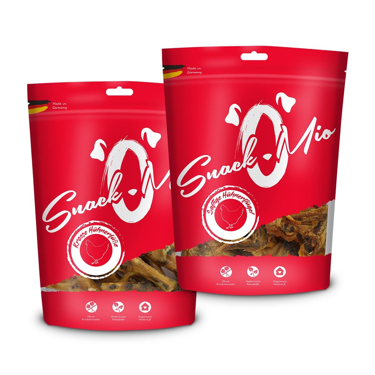 SnackOMio - Hühnerfüße 350g und Hühnerflügel 500g SnackOMio - Hühnerfüße 350g und Hühnerflügel 500g von SnackOMio