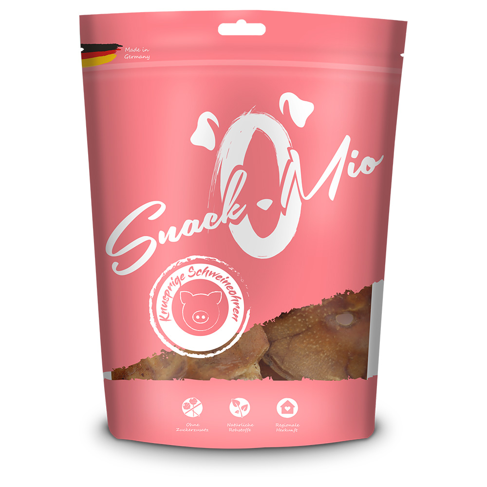 SnackOMio Knusprige Schweineohren - 10 Stück von SnackOMio
