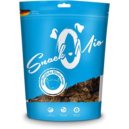 SnackOMio – Premium Hundesnack – vortreffliche Rinderlunge, getreidefrei, 1er Pack (1 x 500g) von SNACKOMIO