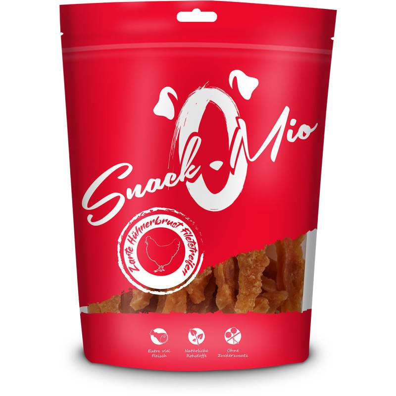 SnackOMio zarte Hühnerbrust Filetstreifen 3x70g von SnackOMio