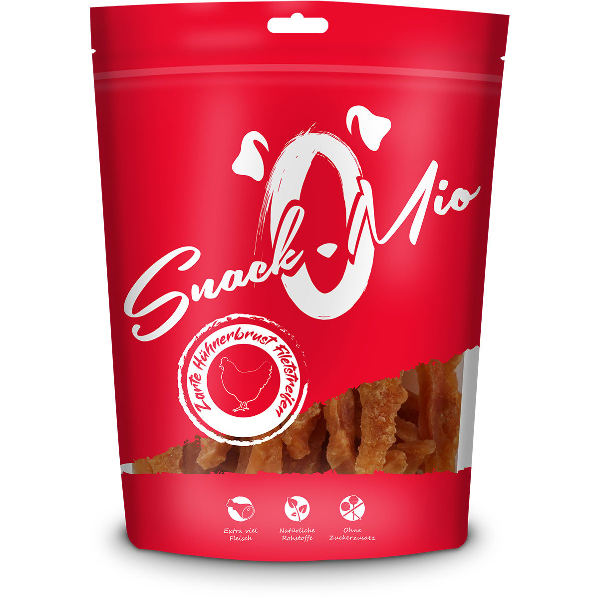 SnackOMio zarte Hühnerbrust Filetstreifen 70g von SnackOMio