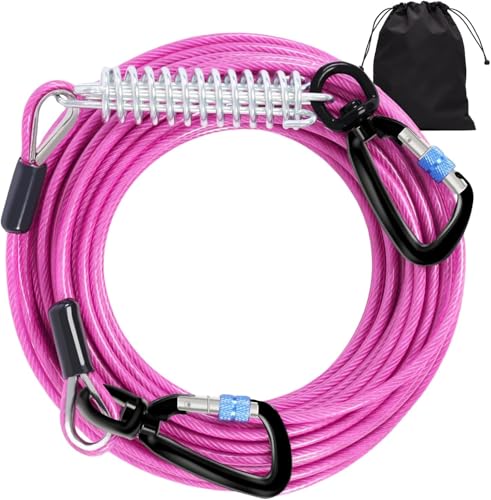 Hofleine für große Hunde 15M XXL | 1000LBS Schwerlast-Kette mit Doppelsicherung | Stoßabsorbierende Schleppleine für Weide & Freigehege (rostfrei nach DIN Norm + 5 Jahre Garantie) von Snagle Paw