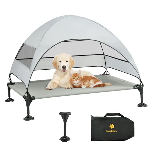 Snagle Paw Hundeliege mit Dach für Grosse Hunde (Grau, L106 x B76 x H84 cm) Snagle Paw Hundeliege mit Dach für Grosse Hunde (Grau, L106 x B76 x H84 cm) von Snagle Paw