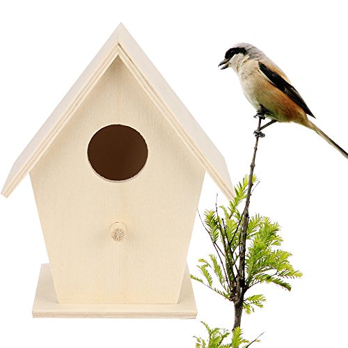 Vogelhaus zum Aufhängen, Vogelhäuschen Garten Balkon, Vogelfutterhaus Vogelfutterstation aus Holz, Vogelfutterhaus Vogelfutterspender Futterhaus Wetterfest für Vögel Futterstationen für Wildvögel von Snakell