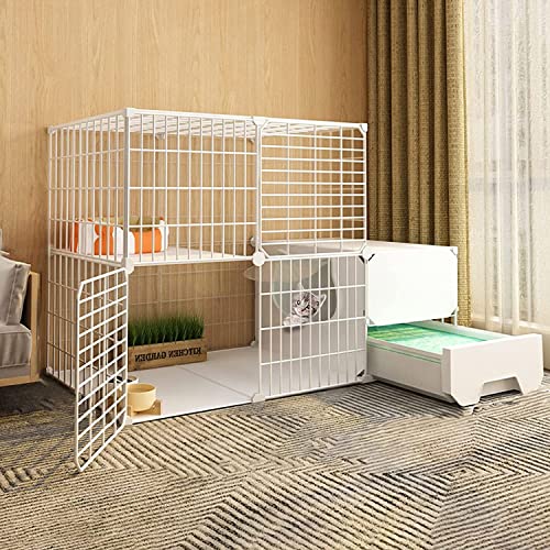 Katzenkäfig, Katzenkäfig, Outdoor-Katzengehege mit Tür und geschlossener Katzentoilette, leicht zu reinigen und Gerüche zu beseitigen, für kleine Haustiere, Kaninchen, Igel, Katzen (B 111 x 49 x 73 Katzenkäfig, Katzenkäfig, Outdoor-Katzengehege mit Tür und geschlossener Katzentoilette, leicht zu reinigen und Gerüche zu beseitigen, für kleine Haustiere, Kaninchen, Igel, Katzen (B 111 x 49 x 73 von SnamicE