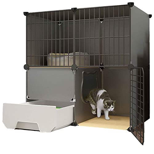 Katzenkäfig Haustierkäfige für Katzen Outdoor Katzengehege Katzenlaufstall Katzengehege Metallnetz Katzenkäfige Indoor Groß () von SnamicE