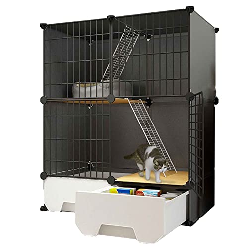 Katzenkäfig Haustierkäfige für Katzen Outdoor Katzengehege Katzenlaufstall Katzengehege Metallnetz Katzenkäfige Indoor Groß () von SnamicE