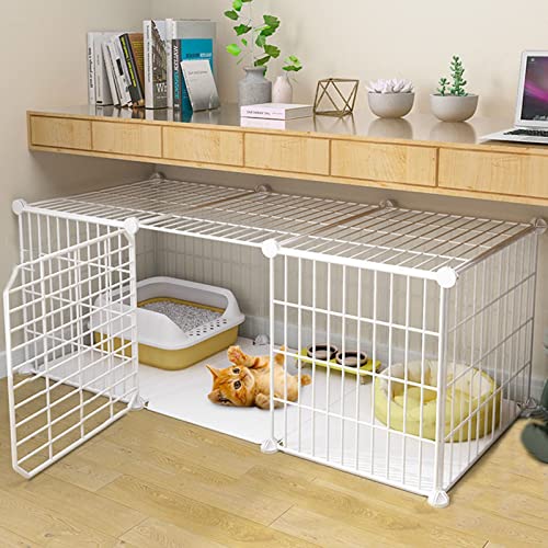 Katzenkäfig zum Selbermachen, Haustier-Laufstall, Metallgehege, Netz, Katzenkäfig, 1-stöckig, Katzenkäfig, für den Innenbereich, für Kleintiere, Kaninchen, Igel, Katzen, Meerschweinchen (Größe: 111 x Katzenkäfig zum Selbermachen, Haustier-Laufstall, Metallgehege, Netz, Katzenkäfig, 1-stöckig, Katzenkäfig, für den Innenbereich, für Kleintiere, Kaninchen, Igel, Katzen, Meerschweinchen (Größe: 111 x von SnamicE