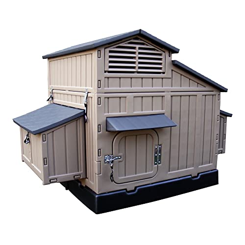 Formex Schnappverschluss Hühnerstall Backyard Hen House, Groß, braun von SnapLock