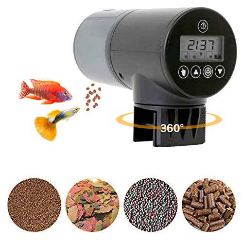 Sneta Automatischer Futterspender für Aquarium, Futterspender für Fische Schildkröten mit LCD-Display, Tankkapazität 200 ml, Einstellung der Futterzeit Sneta Automatischer Futterspender für Aquarium, Futterspender für Fische Schildkröten mit LCD-Display, Tankkapazität 200 ml, Einstellung der Futterzeit von Sneta