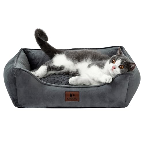 Snocyo Hundebett Kleine Hunde 55×45×16cm, Waschbare Hundekissen, Bezug abnehmbar, Hundesofa Hundekorb mit erhöhten Ränder, Flauschige Katzenbett Hundebett mit Noppen, Dunkelgrau Snocyo Hundebett Kleine Hunde 55×45×16cm, Waschbare Hundekissen, Bezug abnehmbar, Hundesofa Hundekorb mit erhöhten Ränder, Flauschige Katzenbett Hundebett mit Noppen, Dunkelgrau von Snocyo