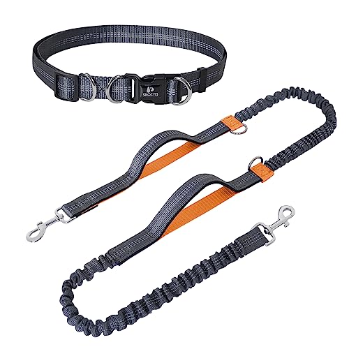 Snocyo Joggingleine Hunde, Jogging Hundeleine für Mittelgroße und Große Hunde, Elastische und Reflektierende Hundeleine, Einziehbare Laufleine mit Doppelgriff & Taillengül Snocyo Joggingleine Hunde, Jogging Hundeleine für Mittelgroße und Große Hunde, Elastische und Reflektierende Hundeleine, Einziehbare Laufleine mit Doppelgriff & Taillengül von Snocyo