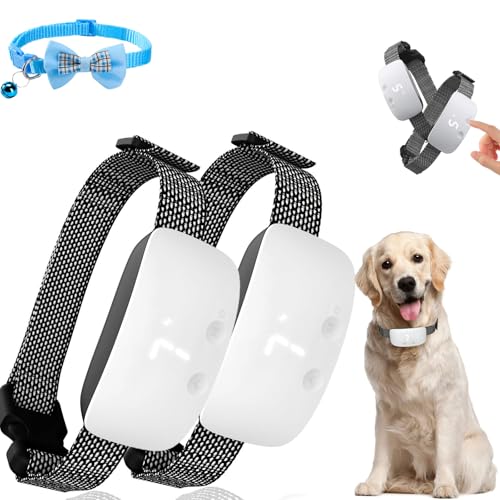 Doggobark - Anti-Barking Training Collar, Antibellhalsband Für Hunde, Bell Stop Für Hunde 7 Sensitivy Modes, Adjustable Intensity Levels, Humane Correction Modes (2PCS) von Snrtevu