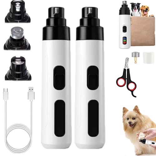 Dr Pfoten Krallenschleifer Pro Salon - Stressfreie Krallenpflege Für Hunde, Krallenschleifer Für Hunde, Krallenschleifer Hund Sicher Leise, Dog Nail Grinder, Sanfte, Und Professionelle (2PCS,Stil-2) von Snrtevu
