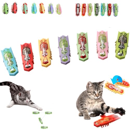 Flitzkäfer Katzenspielzeug, Pfoten Bedarf Flitzkäfer, Interaktives Katzenspielzeug Vibrierenden Insektenspielzeug, Automatisches Unberechenbare Bewegungen Für Endlosen Katzenspaß (Stil-2) von Snrtevu