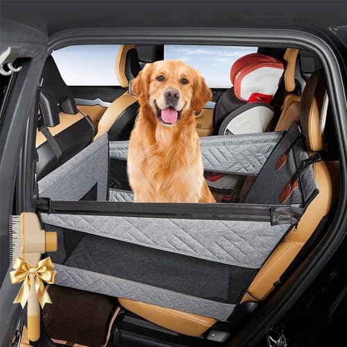 Hunde Hartboden Einzelsitz, Hundeschondecke Auto Rücksitz, Hartboden Autositz Erweiterung Hund, Wasserabweisend&einfache Reinigung, Chaque Voyage Avec Votre Chien Est Un Plaisir (Grau, 72 * 56 * 5CM) von Snrtevu