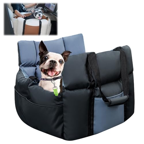 Hundebett Auto, Prächtig Unterwegs Autositz Hundebett Aus Kunstleder - Urban Voyager, Wasserdichtes Hundesitz Auto Mit Aufbewahrungstasche, Für Kleine Mittelgroße Hunde, Tragbarer (Style-3) von Snrtevu
