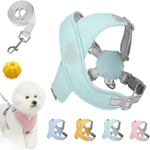 Kein Zug-Hundegeschirr Für Haustiere, Chewie Cozy Harness, Chewie Dog Harness, Hundegeschirr Gepolstert, Für Kleine Hunde Mittelgroße Hunde, Reflektierend, Einstellbar (Green,L (10–15kg)) von Snrtevu