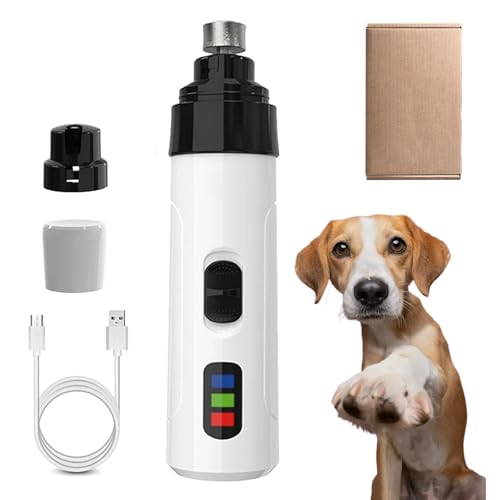 Krallenschleifer FüR Hunde, Krallenschleifer Pro Salon-Stressfreie Krallenpflege FüR Hunde, Silent Pro Nail Grinder Mit 2 Geschwindigkeiten, FüR Kleine MittelgroßE Gro (Standardmodell) von Snrtevu