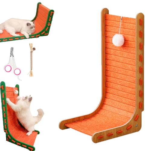Mellowkin Cat Scratcher Felt, Vertical/Triangular Felt Cat Scratcher, L Shape Cat Scratching Board for Indoor Cats, Prevent cat Scratching Furniture, Durable Easy to Clean, Wear-Resistant (Style-1) von Snrtevu