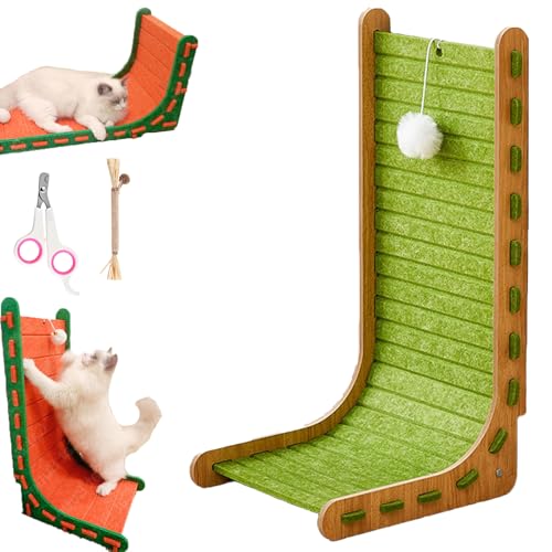 Mellowkin Cat Scratcher Felt, Vertical/Triangular Felt Cat Scratcher, L Shape Cat Scratching Board for Indoor Cats, Prevent cat Scratching Furniture, Durable Easy to Clean, Wear-Resistant (Style-2) von Snrtevu