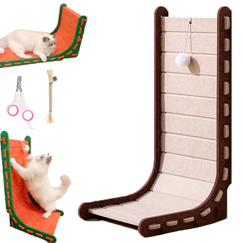 Mellowkin Cat Scratcher Felt, Vertical/Triangular Felt Cat Scratcher, L Shape Cat Scratching Board for Indoor Cats, Prevent cat Scratching Furniture, Durable Easy to Clean, Wear-Resistant (Style-3) von Snrtevu
