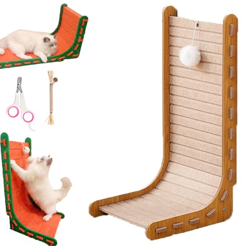 Mellowkin Cat Scratcher Felt, Vertical/Triangular Felt Cat Scratcher, L Shape Cat Scratching Board for Indoor Cats, Prevent cat Scratching Furniture, Durable Easy to Clean, Wear-Resistant (Style-4) von Snrtevu
