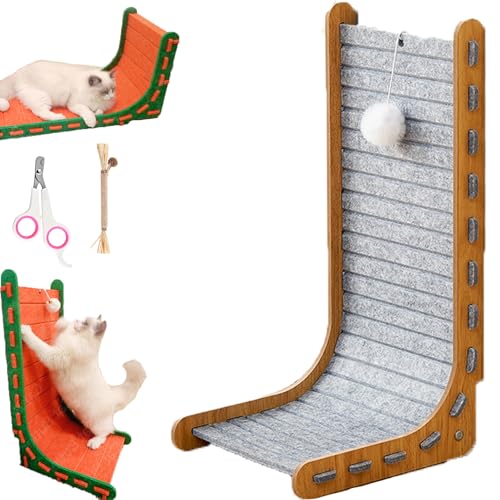 Mellowkin Cat Scratcher Felt, Vertical/Triangular Felt Cat Scratcher, L Shape Cat Scratching Board for Indoor Cats, Prevent cat Scratching Furniture, Durable Easy to Clean, Wear-Resistant (Style-5) von Snrtevu