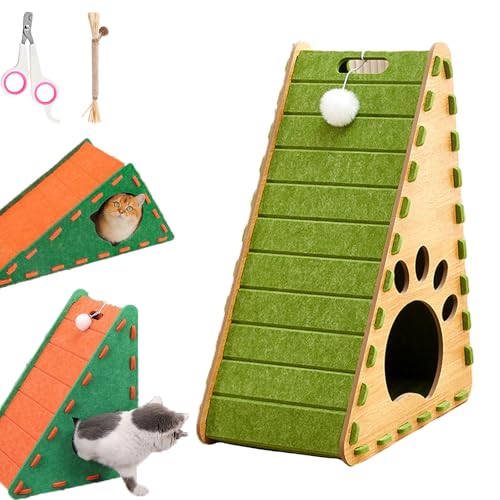 Mellowkin Cat Scratcher Felt, Vertical/Triangular Felt Cat Scratcher, L Shape Cat Scratching Board for Indoor Cats, Prevent cat Scratching Furniture, Durable Easy to Clean, Wear-Resistant (Style-8) von Snrtevu