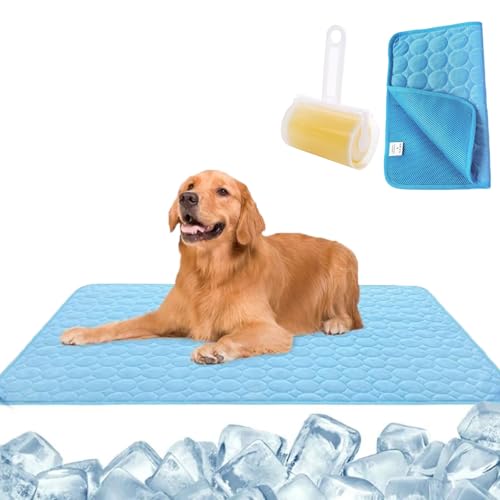Nordseepfote Kühlmatte, Kühlmatte Für Den Sommer, Hundedecke Kühlend Entspannte Fellfreunde An Heißen Tagen, Selbstkühlende Hundematte Langlebige Kratzfeste Oberfläche (Stil-1,50 * 40cm) von Snrtevu