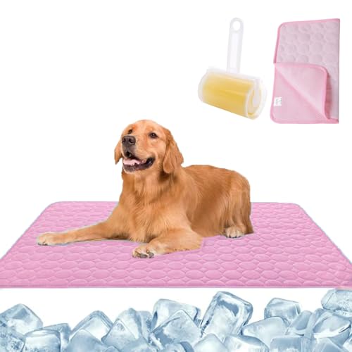Nordseepfote Kühlmatte, Kühlmatte Für Den Sommer, Hundedecke Kühlend Entspannte Fellfreunde An Heißen Tagen, Selbstkühlende Hundematte Langlebige Kratzfeste Oberfläche (Stil-2,40 * 30cm) von Snrtevu