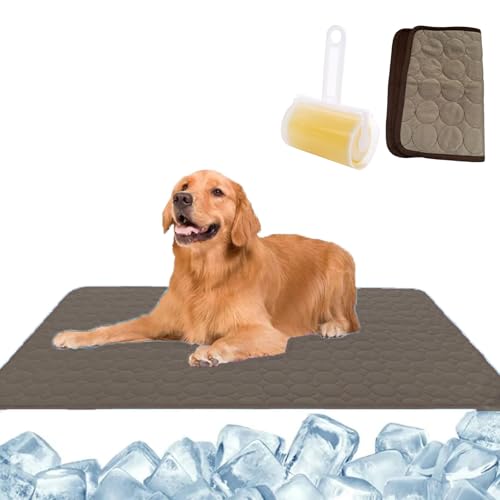 Nordseepfote Kühlmatte, Kühlmatte Für Den Sommer, Hundedecke Kühlend Entspannte Fellfreunde An Heißen Tagen, Selbstkühlende Hundematte Langlebige Kratzfeste Oberfläche (Stil-3,60 * 50cm) von Snrtevu
