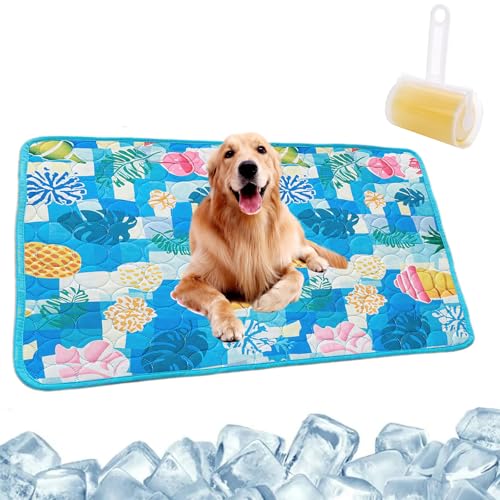 Nordseepfote Kühlmatte, Kühlmatte Für Den Sommer, Hundedecke Kühlend Entspannte Fellfreunde An Heißen Tagen, Selbstkühlende Hundematte Langlebige Kratzfeste Oberfläche (Stil-8,50 * 40cm) von Snrtevu