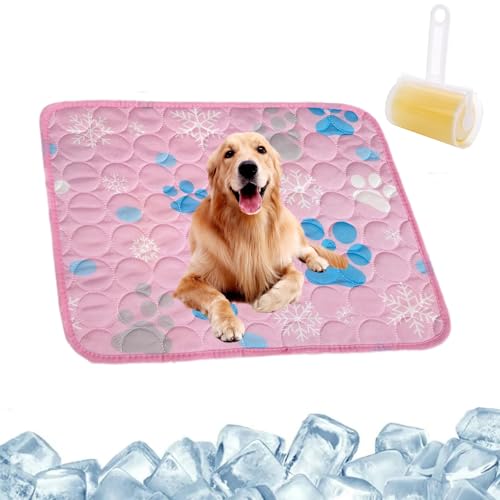 Nordseepfote Kühlmatte, Kühlmatte Für Den Sommer, Hundedecke Kühlend Entspannte Fellfreunde An Heißen Tagen, Selbstkühlende Hundematte Langlebige Kratzfeste Oberfläche (Stil-9,50 * 40cm) von Snrtevu