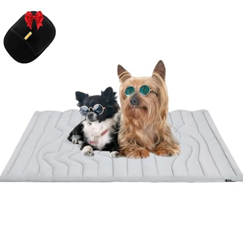 PfotenChill - Die Innovative Kühlmatte für Hunde, Pfotenchill Kühlmatte Hund, Eiskühler Stoff, Schützt Deinen Hund Vor Überhitzung, für Gartenbett, Haus und Autositz (L 122 * 71cm) von Snrtevu